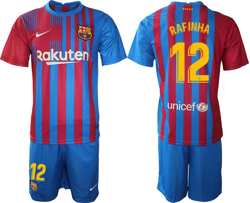 Men 2021-2022 Club Barcelona home blue #12 Nike Soccer Jersey